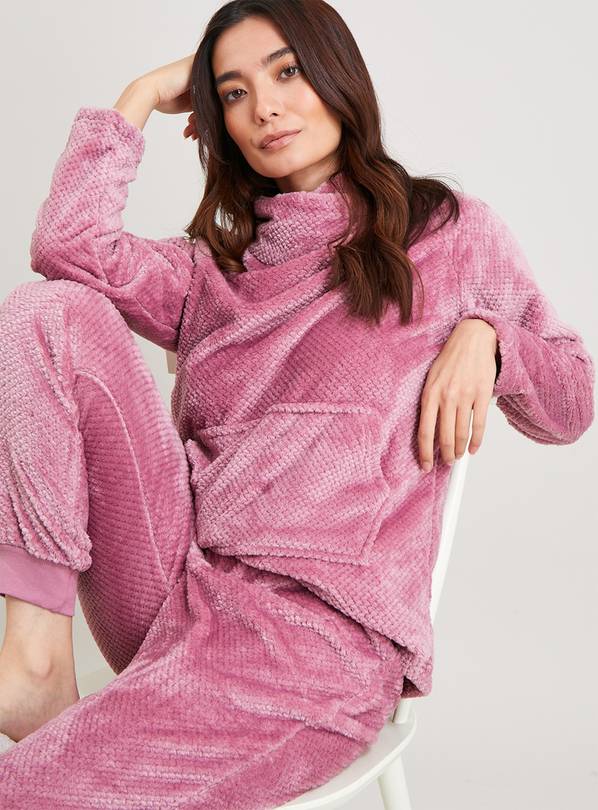 Buy Pink Waffle Fleece Pyjamas 12 Pyjamas Argos